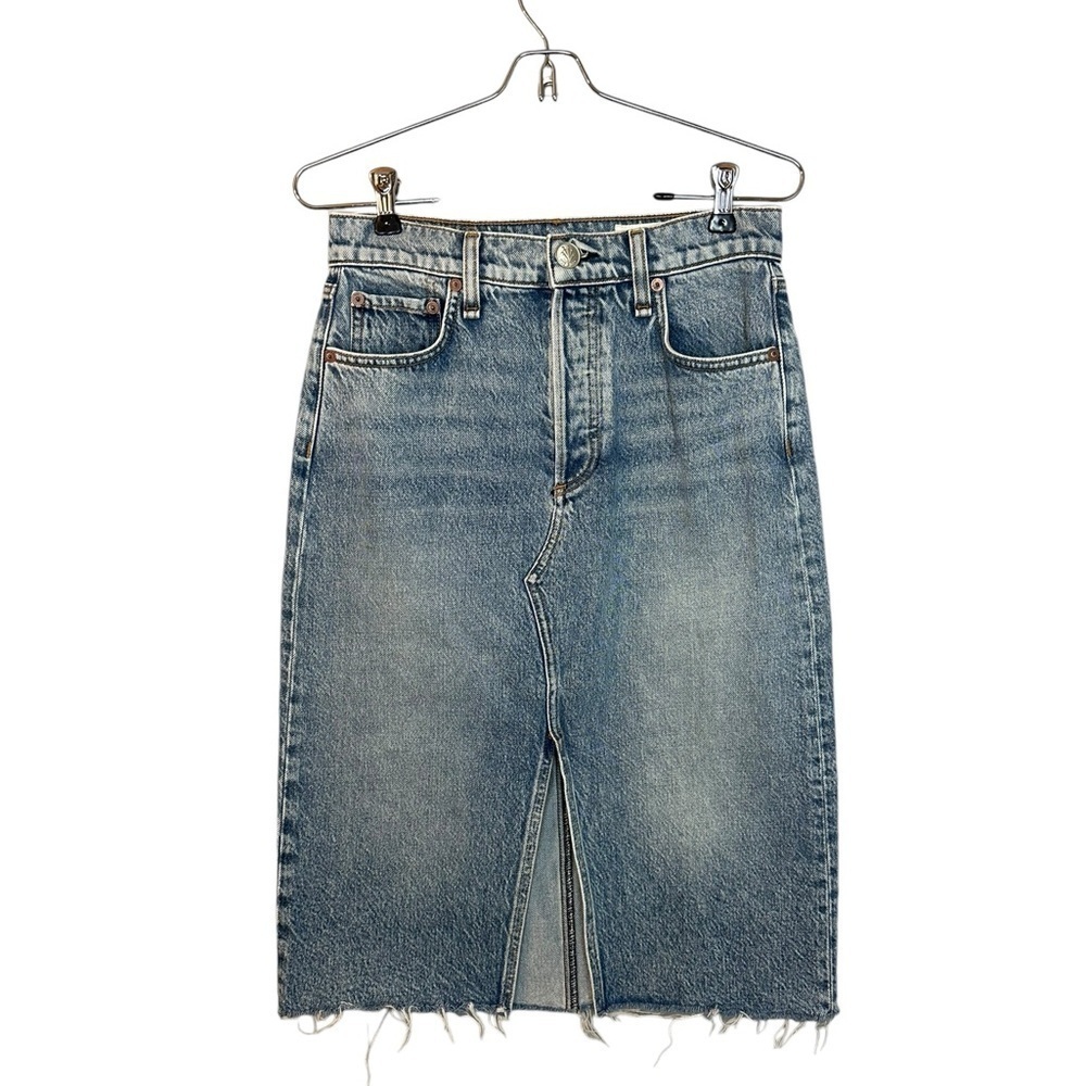 Rag & Bone Womens High Rise Midi Skirt Farrow Size 26 - Picture 4 of 9